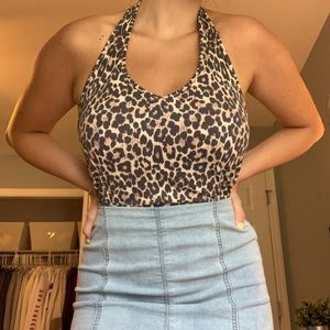 cheetah print halter top!